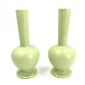 Vintage Royal Haeger Vases Pair of 2 Matte Genie Vase MCM 9 Inch Retro Mod Decor